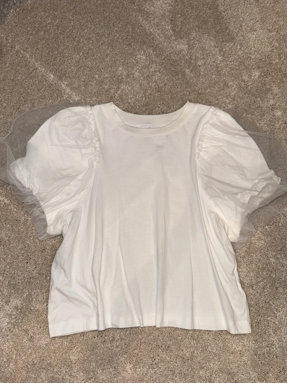 vestique White Crewneck Tee with Subtle Knit Texture